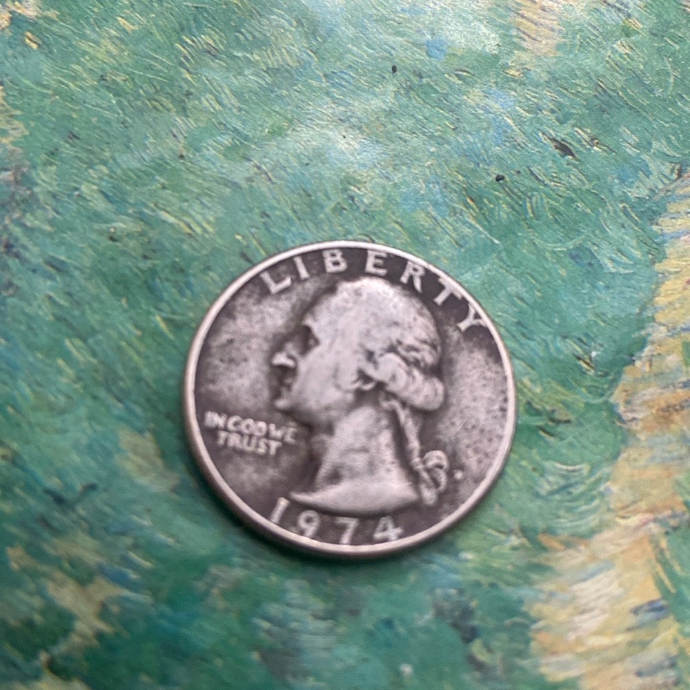 Vintage 1974D Dark Toning Washington Quarter USA